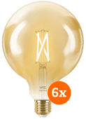 WiZ Smart Filament Light Globe XL 6-pack - Warm to Cool White Light - E27 Smart light