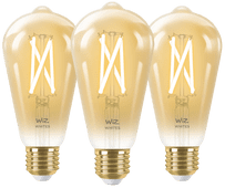 WiZ Smart Filament lamp Edison 3-pack - Warm tot Koelwit Licht - E27 Smart lamp met WiFi