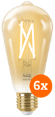 WiZ Smart Filament lamp Edison 6-pack - Warm tot Koelwit Licht - E27 Smart lamp met WiFi