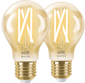 WiZ Smart Filament lamp Standaard Goud 2-pack - Warm tot Koelwit Licht - E27 WiZ smart lampen
