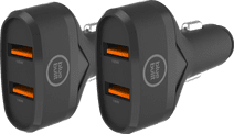 BlueBuilt Quick Charge Car Charger with 2 USB-A Ports 18W Black Duo Pack Tablet car charger