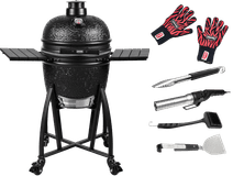 Grill Guru Prime Satin Black Medium Starterspakket Houtskool barbecue starterspakket