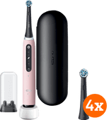 Oral-B iO 5N Roze + iO Ultimate Clean opzetborstels (4 stuks) Oral B bundel voor 1,5 jaar poetsen