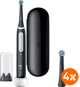 Oral-B iO 4N Black + iO Ultimate Clean opzetborstels (4 stuks) Oral B elektrische tandenborstel voor gevoelige tanden