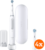 Oral-B iO 4N White + iO Ultimate Clean Brossettes (4 pièces) Pack Oral B pour vous brosser pendant 1,5 an