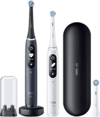 Oral-B iO Series 7 Black and White Duo Pack with Extra Brush Attachment 