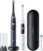 Oral-B iO Series 7 Zwart en Wit Duo Pack met extra opzetborstel Oral B elektrische duo tandenborstel