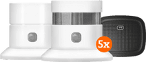 KlikAanKlikUit ZSDR-850 (3 ans) Lot de 5 + Détecteur de Monoxyde de Carbone + Smart Bridge Détecteurs de fumée compatible avec IFTT