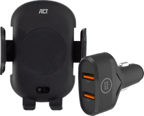 ACT Phone Mount Car Air Vent/Dashboard with Wireless Charging + Charger 18W 