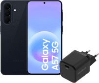 Samsung Galaxy A57 256GB Dark Blue 5G + BlueBuilt Charger with USB-C Port 45W Black The stock in our store in Wilrijk