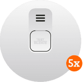 Elro Blue Line CBFS58R Linkable Smoke Detector 5-pack (10 years) Smoke detector on battery power