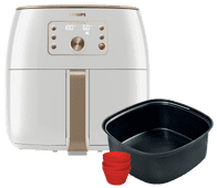 Philips Airfryer XXL Smart Sensing Premium Blanc HD9870/20 + Moule Friteuses et airfryers