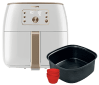 Philips Airfryer XXL Smart Sensing Premium White HD9870/20 + Baking Pan Philips Airfryers XXL