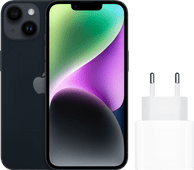 Apple iPhone 14 128 Go Noir + Apple Chargeur USB-C 20 W Dernier Apple iPhone