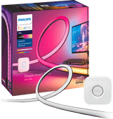 Philips Hue Gradient Light Strip White and Color - for 24-27-inch PCs 3-pack + Bridge Google Assistant smart lamp starter pack
