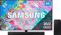 Samsung QLED 55Q74B (2022) + Soundbar Tv voor standaard tv kijken