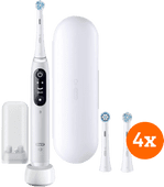 Oral-B iO 6n Wit + iO Ultimate Clean opzetborstels (4 stuks) Oral B bundel voor 1,5 jaar poetsen