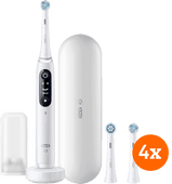 Oral-B iO 8n Wit + iO Ultimate Clean opzetborstels (4 stuks) Beste elektrische tandenborstel