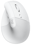 Logitech Lift voor Mac Verticale Ergonomische Muis Wit Verticale muis