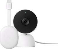 Google Chromecast HD met Google TV + Google Nest Cam Indoor Mediaspeler