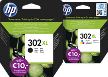 HP 302 - Cartouche d'encre 302XL Zwart & 302 Couleur + Crédit d