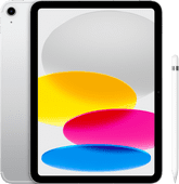 Apple iPad (2022) 10.9 inch 256GB Wifi + 5G Zilver + Apple Pencil 1 (2022) Tablet voor studie & zakelijk gebruik