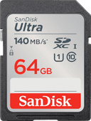 SanDisk SDXC Ultra 64GB 140mb/s SDXC kaart