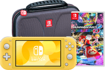 Nintendo Switch Lite Geel + Mario Kart 8 Deluxe + Bigben Beschermtas Nintendo Switch