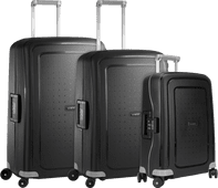 Samsonite S'Cure Valise à 4 Roulettes 75+ 69+55 cm Black Set de Valises Grandes valises