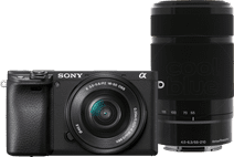 Sony Alpha A6400 + E PZ 16-50mm + 55-210mm Camera with a tiltable screen