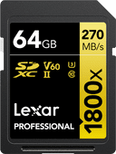 Lexar Professional SDXC 1800x GOLD 64 Go 180 Mo/s 