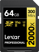 Lexar Professional 2000x GOLD 64GB SDXC 300mb/s SDXC kaart