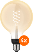 Philips Hue Ampoule à Filament White Globe XL E27 - 2023 - Lot de 4 Promotion : smart home