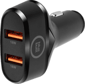 BlueBuilt Chargeur de Voiture Quick Charge avec 2 Ports USB-A 18 W Noir Chargeur de voiture avec plusieurs ports