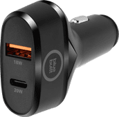 BlueBuilt Power Delivery en Quick Charge Autolader met 2 Usb Poorten 20W Zwart Autolader