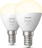 Philips Hue Spherical Light White E14 Duo Pack 