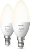 Philips Hue Kaarslamp White E14 Duo pack Philips Hue E14 White