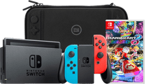 Nintendo Switch Rood/Blauw + Mario Kart 8 Deluxe + BlueBuilt Beschermhoes Nintendo Switch