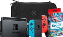 Nintendo Switch Rood/Blauw + Nintendo Switch Sports + BlueBuilt Beschermhoes Nintendo Switch console (2019 upgrade)