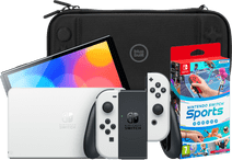 Nintendo Switch OLED Wit + Nintendo Switch Sports + BlueBuilt Beschermhoes Nintendo Switch