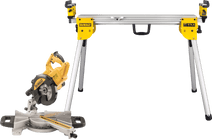 DeWalt DWS774-QS + onderstel Afkortzaag met een onderstel