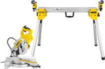 DeWalt DWS777-QS + Onderstel Afkortzaag met een onderstel