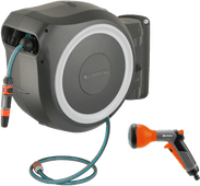 GoodHome Watering Grey Wall-mounted Empty Hose Reel Without Wheels