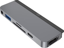 Hyper 6-in-1 usb C hub Space Gray voor Apple iPad Pro (2018/2020) en Air (2020) Docking station USB-C aansluiting