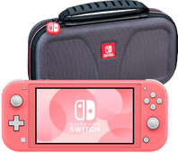 Nintendo Switch Lite Koraal + Bigben Officiële Nintendo Switch Lite Beschermtas Nintendo Switch