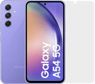 Samsung Galaxy A54 128GB Paars 5G  + BlueBuilt Screenprotector Samsung Galaxy A54