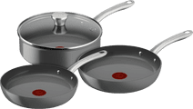 Tefal Renew+ Ceramic Frying Pan Set 24cm + 28cm + High-sided Skillet 24cm PFAS free pan