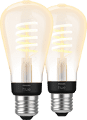 Philips Hue Ampoule à Filament White Ambiance Edison E27 Lot de 2 Philips Hue Filament White Ambiance