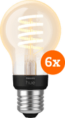 Philips Hue Filament White Ambiance Standard Lot de 6 Philips Hue Filament White Ambiance