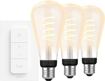 Philips Hue Filament White Ambiance Edison XL Lot de 3 + Variateur Philips Hue Filament White Ambiance